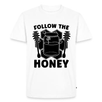 Follow The Honey Beekeeping Apiculturist Beekeeper - Men's Premium Organic T-Shirt - white - Front - Nico (187cm)