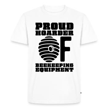 Fier thésauriseur d’apiculture Apiculteur - T-shirt Premium bio Homme - blanc - Devant - Nico (187cm)