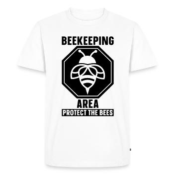 Beekeeping Are Protected The Bees Insect Beekeeper - Men's Premium Organic T-Shirt - white - Front - Nico (187cm)