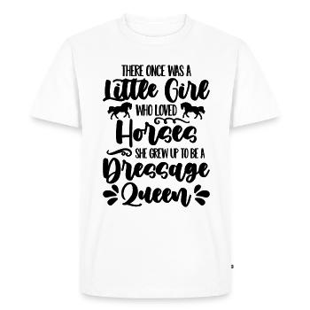 Il était une fois une petite fille chevaux cavalier de dressage - T-shirt Premium bio Homme - blanc - Devant - Nico (187cm)