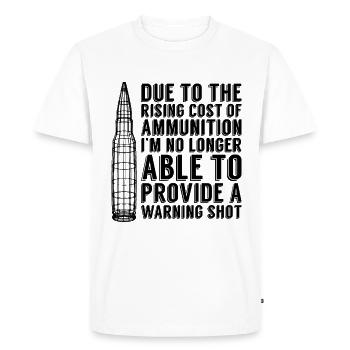 En raison de la hausse des coûts Gunsmith Shooter Gunsmiths - T-shirt Premium bio Homme - blanc - Devant - Nico (187cm)