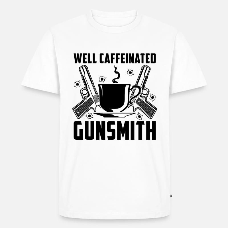 Well Caffeinated Gunsmithing Metalsmith Gunsmiths - Männer Premium Bio T-Shirt - Weiß