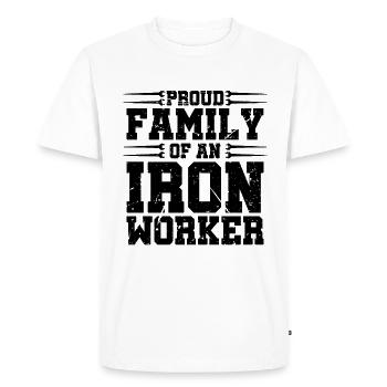 Fière famille de ferronniers serruriers - T-shirt Premium bio Homme - blanc - Devant - Nico (187cm)