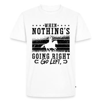Quand rien ne va Retro Steer Roping Horseman - T-shirt Premium bio Homme - blanc - Devant - Nico (187cm)