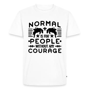 Normal Is For People Without Horses Bareback Rider - Men's Premium Organic T-Shirt - white - Front - Nico (187cm)