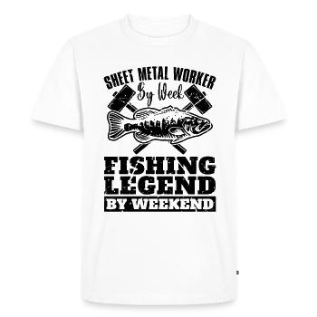 Sheet Metal Worker By Week Welder Metal Workers - Men's Premium Organic T-Shirt - white - Front - Nico (187cm)