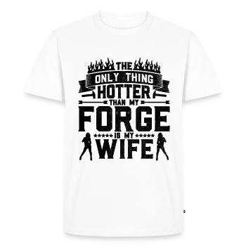 La seule chose plus chaude forger des enclumes forgerons - T-shirt Premium bio Homme - blanc - Devant - Nico (187cm)