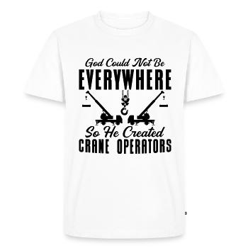 Grutier Emploi Ouvrier Ouvrier de la construction Idée cadeau - T-shirt Premium bio Homme - blanc - Devant - Nico (187cm)
