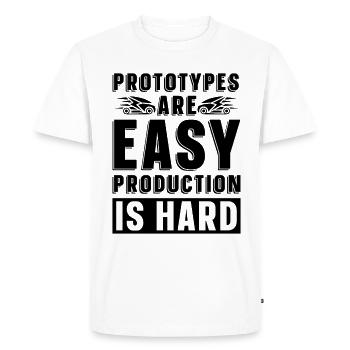 Prototypes Are Easy Programmer Engineer Robotics - Men's Premium Organic T-Shirt - white - Front - Nico (187cm)