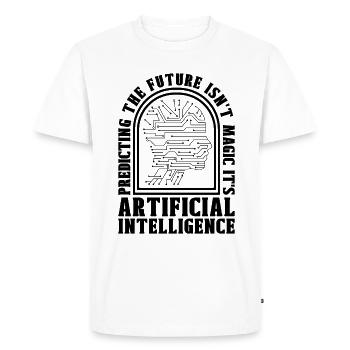 Predicting The Future Robots Data Science Robotics - Men's Premium Organic T-Shirt - white - Front - Nico (187cm)