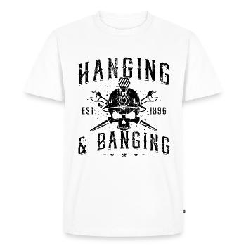 Hanging & Banging Ironworker Welding Ironworkers - Men's Premium Organic T-Shirt - white - Front - Nico (187cm)