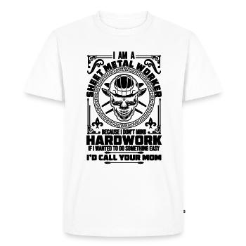 Je suis un fabricant de tôle - T-shirt Premium bio Homme - blanc - Devant - Nico (187cm)