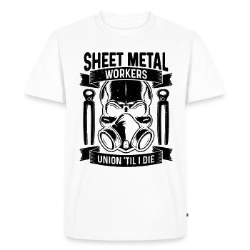 Sheet Metal Workers Union Fabricator Metal Workers - Men's Premium Organic T-Shirt - white - Front - Nico (187cm)
