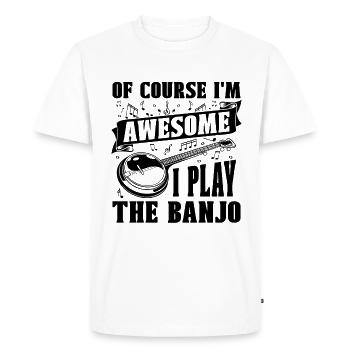 Bien sûr, je suis génial, je joue du banjo acoustique - T-shirt Premium bio Homme - blanc - Devant - Nico (187cm)