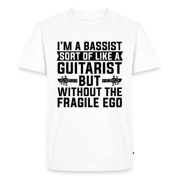 I'm A Bassist Sort Like A Guitarist Bass Player - Men's Premium Organic T-Shirt - white - Front - Nico (187cm)