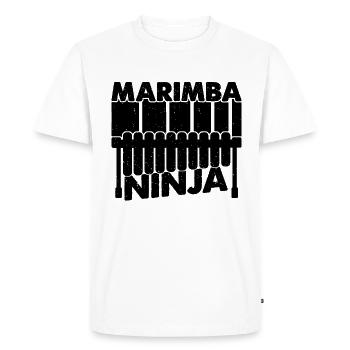 Marimba Ninja Retro Percussion Marimba Player - Men's Premium Organic T-Shirt - white - Front - Nico (187cm)