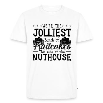 We're The Jolliest Bunch Cooking Fruitcake Lover - Men's Premium Organic T-Shirt - white - Front - Nico (187cm)