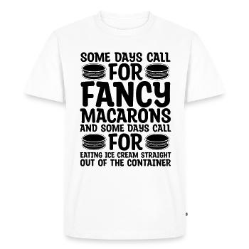 Some Days Call For Fancy Artfully Macaron Lover - Men's Premium Organic T-Shirt - white - Front - Nico (187cm)