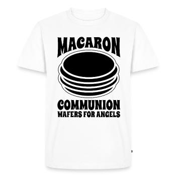 Macaron Communion Wafers Artfully Macaron Lover - Men's Premium Organic T-Shirt - white - Front - Nico (187cm)
