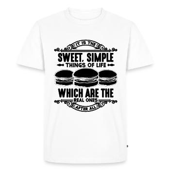 It Is The Sweet Simple Things Baking Macaron Lover - Men's Premium Organic T-Shirt - white - Front - Nico (187cm)