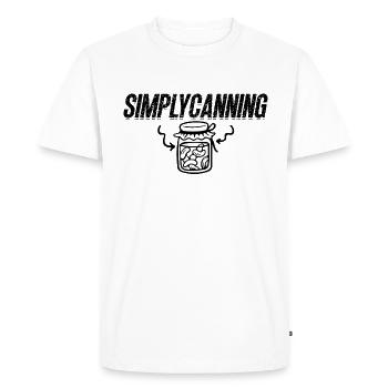 Simplement mettre en conserve Homesteader Conserver la conserve de nourriture - T-shirt Premium bio Homme - blanc - Devant - Nico (187cm)