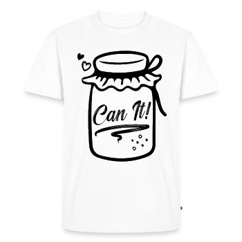 Peut-il mettre en conserve Homesteader Conserver la conserve de nourriture - T-shirt Premium bio Homme - blanc - Devant - Nico (187cm)