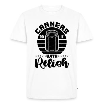Les conserveries le font avec Relish Retro Homesteader Canner - T-shirt Premium bio Homme - blanc - Devant - Nico (187cm)