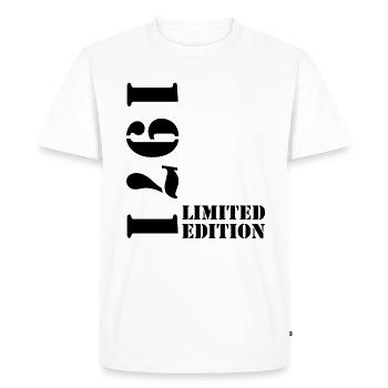 1971 édition limitée anniversaire cadeau femme mari - T-shirt Premium bio Homme - blanc - Devant - Nico (187cm)
