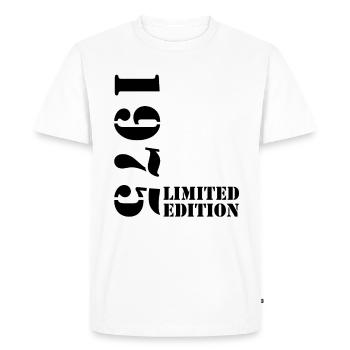 1975 édition limitée anniversaire cadeau femme mari - T-shirt Premium bio Homme - blanc - Devant - Nico (187cm)