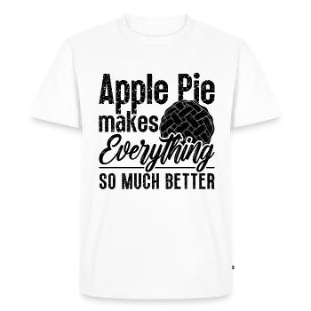 Apple Pie Makes Everything Baking Apple Pie Lover - Men's Premium Organic T-Shirt - white - Front - Nico (187cm)