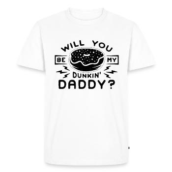 Will You Be My Breakfast Coffee & Donuts Lover - Men's Premium Organic T-Shirt - white - Front - Nico (187cm)