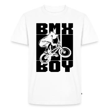 BMX Boy Retro Loves Bicyclette Cycling BMX Rider - Men's Premium Organic T-Shirt - white - Front - Nico (187cm)