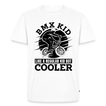 BMX Kid Like A Regular Kid Bike Racing BMX Rider - Men's Premium Organic T-Shirt - white - Front - Nico (187cm)