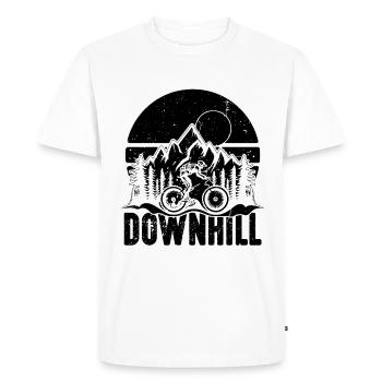 Descente Cycliste Vélo de course VTT - T-shirt Premium bio Homme - blanc - Devant - Nico (187cm)