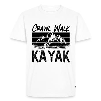 Crawl Walk Kayak Kayak Sports nautiques Kayak Lover - T-shirt Premium bio Homme - blanc - Devant - Nico (187cm)