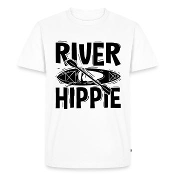 River Hippie Kayaking Paddle Boat Kayak Lover - Men's Premium Organic T-Shirt - white - Front - Nico (187cm)