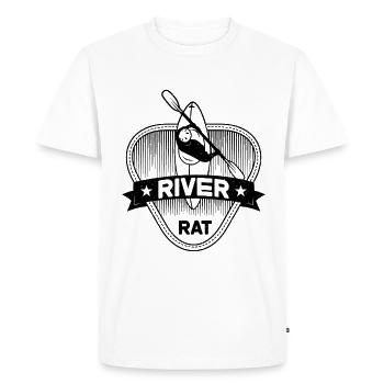 River Rat Water Sports Paddling Rafting Lover - Men's Premium Organic T-Shirt - white - Front - Nico (187cm)