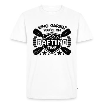 Qui se soucie que vous soyez un amateur de rafting de sports nautiques - T-shirt Premium bio Homme - blanc - Devant - Nico (187cm)