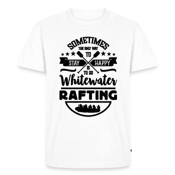 Sometimes The Only Way To Kayaking Rafting Lover - Men's Premium Organic T-Shirt - white - Front - Nico (187cm)