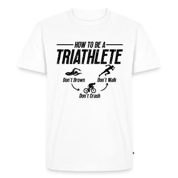 Comment être un amateur de triathlon de compétition de triathlète - T-shirt Premium bio Homme - blanc - Devant - Nico (187cm)