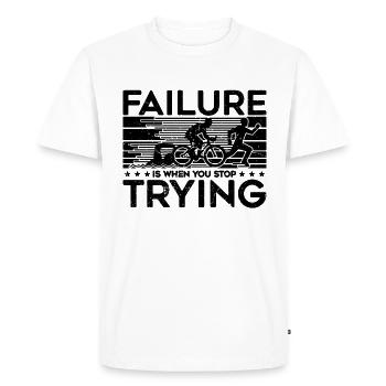 L’échec, c’est quand vous rétroTraining amateur de triathlon - T-shirt Premium bio Homme - blanc - Devant - Nico (187cm)