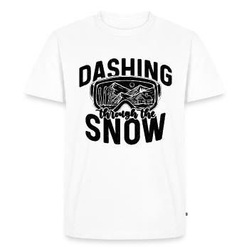 Se précipiter dans la neige aime skier la course à ski Skieur XC - T-shirt Premium bio Homme - blanc - Devant - Nico (187cm)
