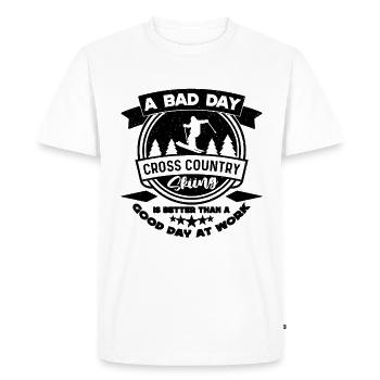 Une mauvaise journée ski de fond ski de compétition skieur XC - T-shirt Premium bio Homme - blanc - Devant - Nico (187cm)