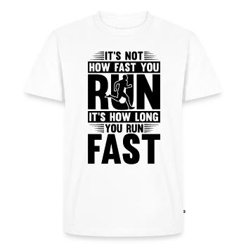 It's Not How Fast You Marathon Race Country Runner - Men's Premium Organic T-Shirt - white - Front - Nico (187cm)