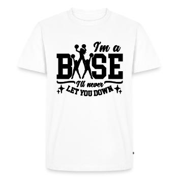 Je suis la base, je ne te laisserai jamais Gymnaste pom-pom girl - T-shirt Premium bio Homme - blanc - Devant - Nico (187cm)