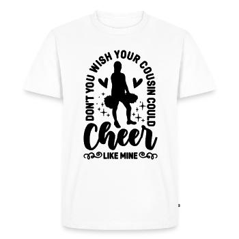 Ne souhaitez-vous pas à votre cousin cheerleader de l’équipe d’encouragement - T-shirt Premium bio Homme - blanc - Devant - Nico (187cm)