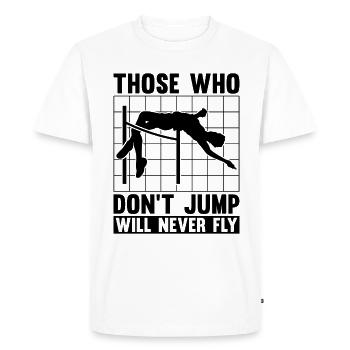 Ceux qui ne sautent pas seront Gymnastique Saut en hauteur - T-shirt Premium bio Homme - blanc - Devant - Nico (187cm)