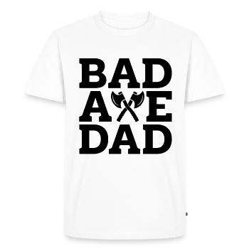 Bad Axe Dad Hatchet Throwing Bullseye Axe Thrower - T-shirt Premium bio Homme - blanc - Devant - Nico (187cm)