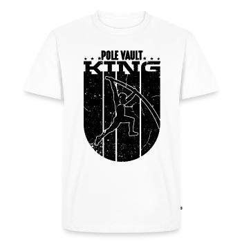 Pole Vault King Loves Track And Field Pole Vaulter - Men's Premium Organic T-Shirt - white - Front - Nico (187cm)