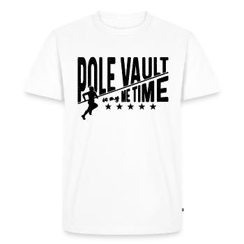 Le saut à la perche est mon saut à la perche en saut en hauteur - T-shirt Premium bio Homme - blanc - Devant - Nico (187cm)